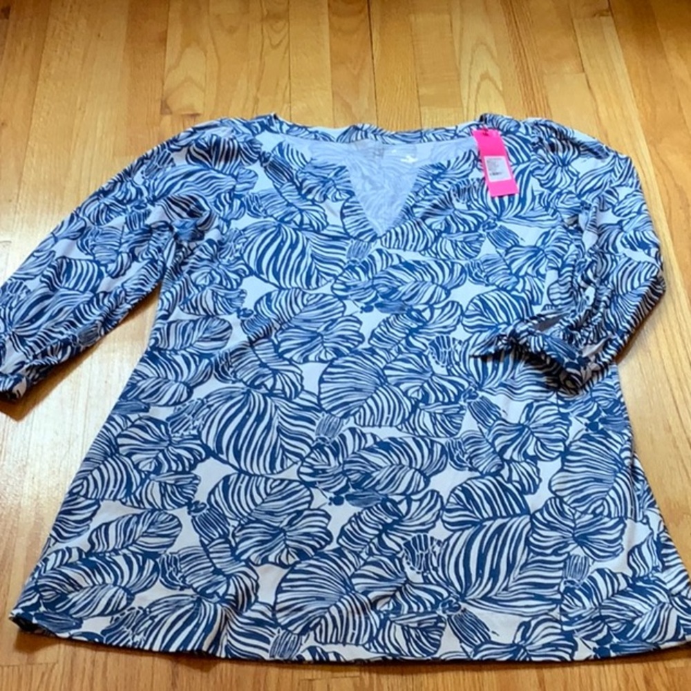 NWOT Lilly Pulitzer Cath Notch Neck Beach Dress. Size XL